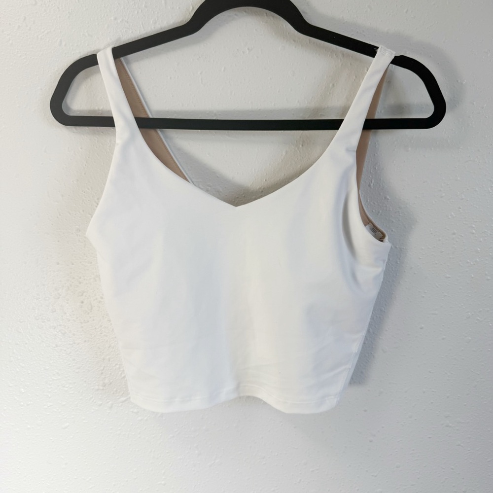 Old Navy White Cropped Tank Bra Top
